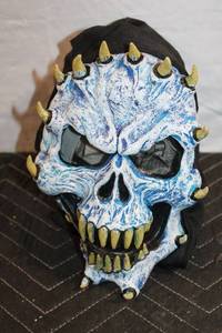 lot 139 image: Spiked Skull Costume Mask with Fabric Hood