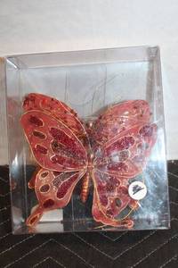lot 167 image: Decorative Jeweled Red Butterfly Ornament