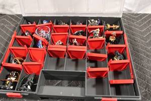 lot A-178 image: Collection of Miniature Game Figures with Custom Storage Case