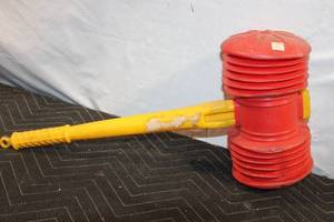 lot 187 image: Red and Yellow Plastic Toy Mallet