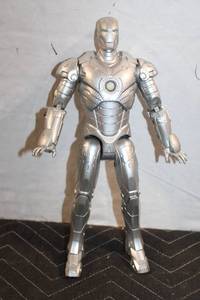 lot 192 image: Iron Man Silver Action Figure 13 Collectible Toy