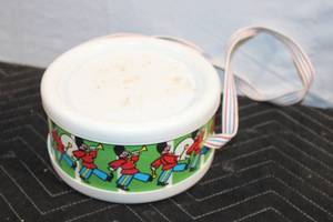 lot 198 image: Vintage Childrens Marching Band Toy Drum with Strap