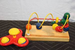 lot 202 image: Colorful Toddler Activity Set with Bead Maze and Fidget Spinner
