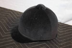 lot 216 image: Equestrian Riding Helmet in Black Velvet Finish