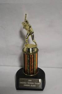 lot 224 image: 1995 Lakeville Baseball Classic Fourth Place Trophy