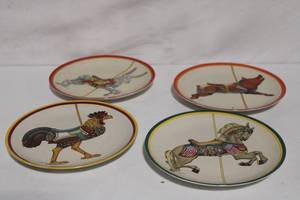 lot 228 image: Set of 4 Lowell Herrero Vandor Ceramic Animal Plates (1985)