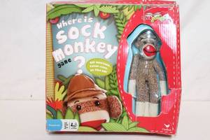 lot 285 image: Where is Sock Monkey Game with Plush Toy