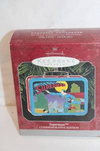 lot 296 image: 1998 Hallmark Superman Commemorative Tin Ornament