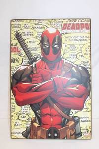 lot 302 image: Marvel Deadpool Comic Art Canvas 12x18 Inches