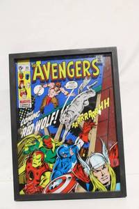 lot 303 image: Marvel The Avengers Comic Art Framed Wall Decor