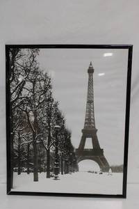 lot 305 image: Eiffel Tower Black and White Framed Print