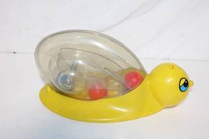 lot 330 image: Yellow Snail-Shaped Toy with Colorful Balls