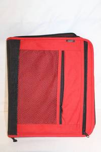 lot 339 image: Ramson Red Zippered Binder with Handles