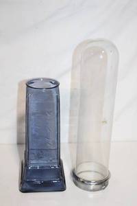 lot 349 image: Glass Luxor Obelisk Collectible with Dome Display