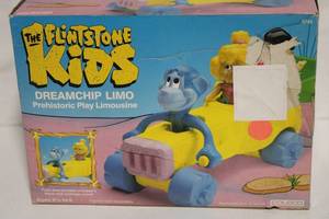 lot A-358 image: Flintstone Kids Dreamchip Limo Prehistoric Play Limousine Coin Bank