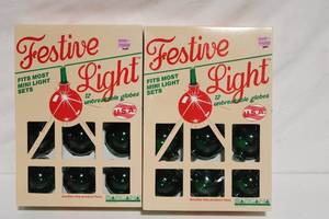 lot 367 image: Pair of Barcana Festive Light Sets with 24 Unbreakable Globes