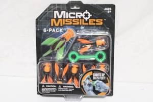 lot 376 image: Micro Missiles 6-Pack Toy Set