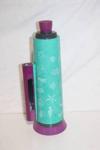 lot 377 image: Decorative Thermos with Purple Lid and Marine Design