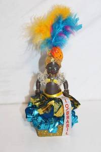 lot 383 image: Colorful IO Brasil Carnival Dancer Figurine