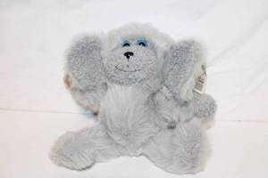 lot 430 image: Gray Plush Elephant Toy with Blue Eyes
