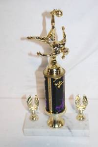 lot 441 image: Gold Gymnastics Trophy with Marble Base