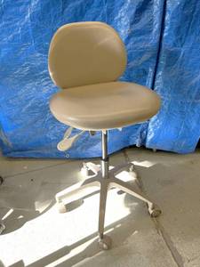lot 27 image: MSRP $900 Adec Doctors Stool - Height & Back Adjustable - Great Working Condition