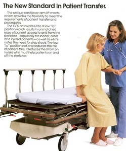 lot 17 image: MSRP $4000 High Quality Hill Rom 881 Hospital General Procedure Stretcher - Excellent Working Condition