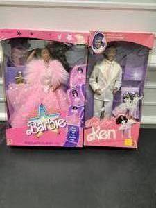 Mattel Barbie and Ken Dolls  1605 and 7082