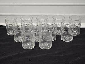 Crystal Starburst Water Glass Service