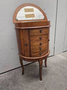 Standing Bow Front Jewelry Chest