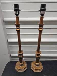Tuscan Styling Candlestick Table Lamps