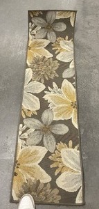 Ultimate Innovations Floral Runner Rug - Island Escape - Gray