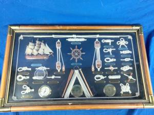 lot 36 image: Vintage Nautical Shadow Box