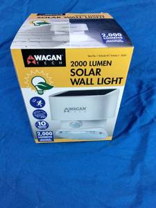 lot 72 image: Wagan 2000 Lumen Solar Wall Light