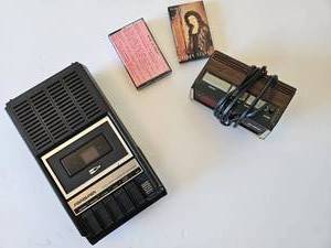 lot 47 image: Tape Player and clock
