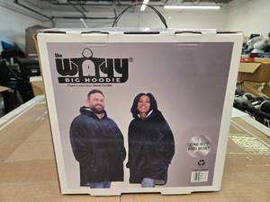 The Wayy  Unisex Big Hoodie, Plush Lined Over-Sized Hoodie, One-Size Fits Most (Stylish Blue Color)