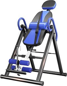 lot F-355 image: YOLEO Gravity Heavy Duty Inversion Table with Headrest & Adjustable Protective Belt Back Stretcher Machine for Pain Relief Therapy