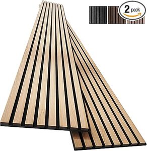 lot I-429 image: 2-Pack Wood Panels for Wall - Acoustic Wood Slat Wall Panels, Soundproof Wooden Paneling for Interior Decor