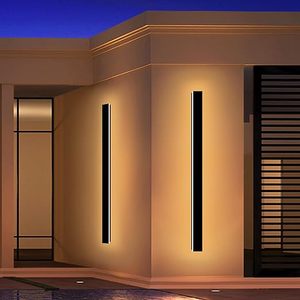 lot L-375 image: 47 Inch Outdoor Wall Lights Long Outdoor Wall Sconce Modern LED Outdoor Wall Lamp 3000K IP65 Waterproof Wall Mount Exterior Light Fixtures for House Garage