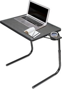 lot L-447 image: Table Mate II Folding TV Tray Table and Cup Holder with 6 Height and 3 Angle Adjustments the Original TV Tray (Black)
