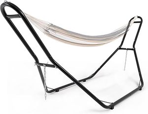 lot O-468 image: Hammock Stand Only, Heavy Duty Steel Hammock Frame, 550 LBS Capacity, Fits Hammocks 9 to 13 Ft., Portable Hammock Rack for Indoor Outdoor Use