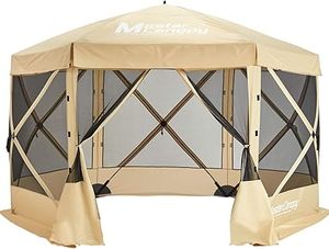 lot P-92 image: MASTERCANOPY Escape Shelter Portable Screen House Room Pop up Gazebo Outdoor Camping Tent with Carry Bag(12x12, Beige)