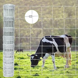 lot S-321 image: Livestock Fence, 4ft x 164ft Galvanized Cattle Fence, Deer Fence,Heavy Zinc Coating Wire Fencing,Farm Fence for Hog Goat Horse