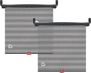 lot U-401 image: Munchkin Brica Sun Safety Car Window Roller Shade with White Hot Heat Alert, Black