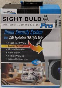 lot 4 image: Sight Bulb Pro   NEW (1) WiFi Smart Camera & Light  650 - 700 Lumen  Microphone &