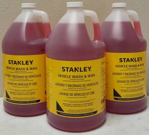 lot 13 image: Stanley (3) Vehicle Wash & Wax - (1 Gallon each) of Pressure Washer Detergent for Vehicles