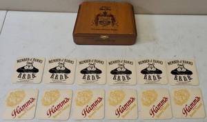 lot 26 image: A Fuente Short Story Cigar Box (Empty) & (12) Hamms B. B. D. B. (View Photos)
