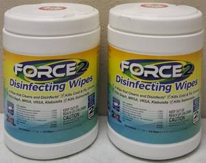 lot 38 image: Force 2  (2) Pack 2XL Force2  Cleaning Disinfectant Wipes