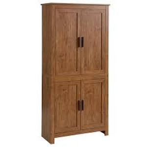 HOMCOM Brown 64 in. Kitchen Pantry, Freestanding Storage Cabinet with 3-Adjustable Shelves for Kitchen Dining or Living Room       Customer Returns See Pictures