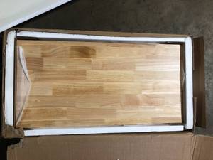 VEVOR Kitchen Island  Solid Natural Wood Top, 35.4 in.   Customer Returns See Pictures